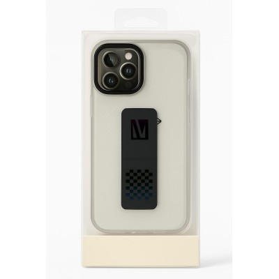 Coque De Telephone 12Pro Max Avec Support Noir Avec Logo M
