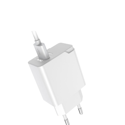 Chargeur Aspor 2-in-1 18W USB-C Avec Câble Intégré