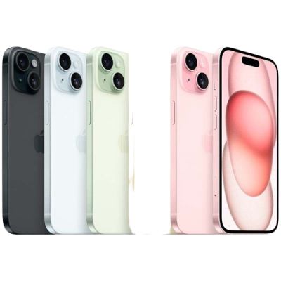 Iphone15/128 Go – Édition Multicolore Bleu, Vert, Noir & Rose