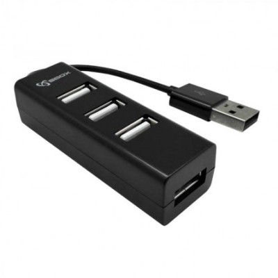 Hub Usb 2.0- 4 Ports Sbox Noir H-204B Hub Usb 2.0- 4 Ports Sbox Noir H-204B