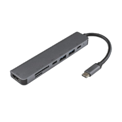 Adapteur Sbox Usb TYPE-C Hdmi/Usb-3.0/SD+TF - 7EN1
