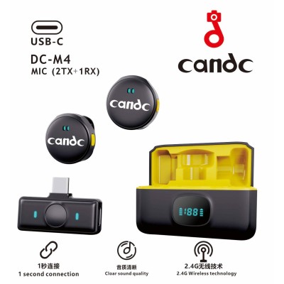 Candc DC‑M4 – Microphone Lavalier Double Sans Fil