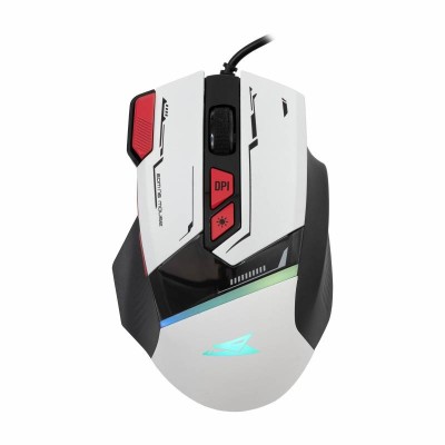 Barracuda BGM-042 Manta – Souris Gaming Filaire, 12 800 DPI, Blanc