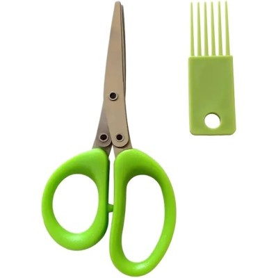 Ciseaux A Salade Multi-Lames – Acier Inoxydable 3/5 Couches, Coupe Facile Des Herbes Et Oignons Verts Ciseaux A Salade Multi-Lames – Acier Inoxydable 3/5 Couches, Coupe Facile Des Herbes Et Oignons Verts