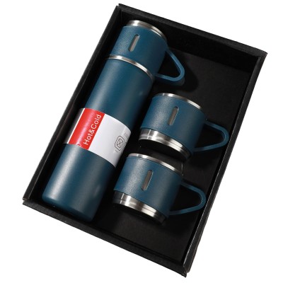 Thermos De Camping Avec 3 Tasses – Bouteille Isotherme Multi-Usages Thermos De Camping Avec 3 Tasses – Bouteille Isotherme Multi-Usages