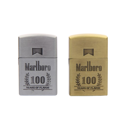 Briquet Métallique Marlboro 100 Doré – Édition De Poche