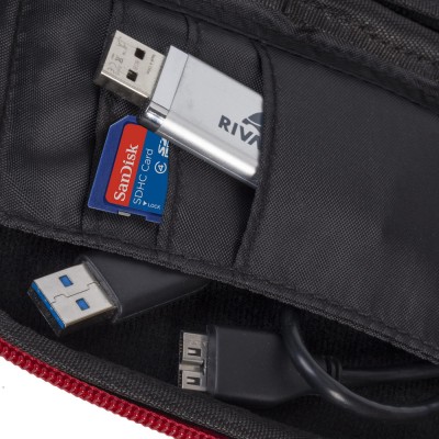 Étui RIVACASE 9101 Rouge Pour Disque Dur Externe Portable 2,5"