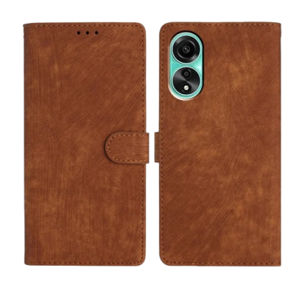 Coque De Protection En Silicone Tpu Souple Marron Pour Oppo A58 4G