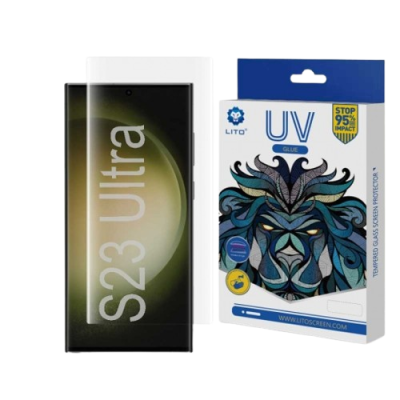 Verre Trempé UV À Colle Intégrale Pour Samsung Galaxy S23 Ultra Lito Verre Trempé UV À Colle Intégrale Pour Samsung Galaxy S23 Ultra Lito