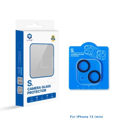 Verre Trempé Rond Full Glue Pour Lentille iPhone 13 Noir Lito Verre Trempé Rond Full Glue Pour Lentille iPhone 13 Noir Lito