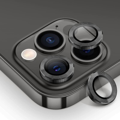 Verre Trempé Rond Full Glue Pour Lentille iPhone 13 Pro Max Graphite