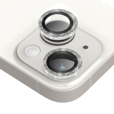 Verre Trempé Rond Full Glue Lentille Iphone 14 Silver