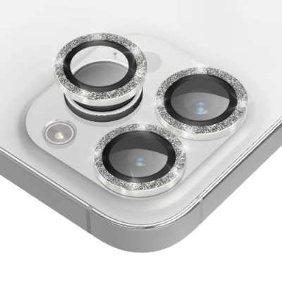 Verre Trempé Rond Full Glue Lentille iPhone 14 Pro Max Silver