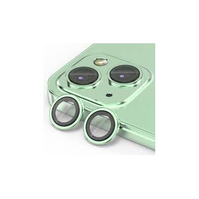 Verre Trempé Rond Full Glue Lentille iPhone 15 Vert