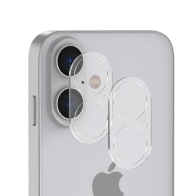 Verre Trempé Rond Full Glue Lentille iPhone 16 Blanc Verre Trempé Rond Full Glue Lentille iPhone 16 Blanc