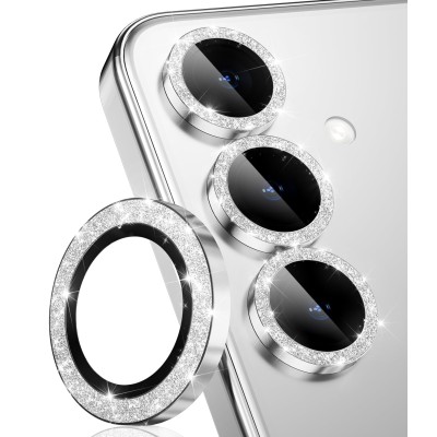 Verre Trempé Rond Full Glue Lentille S25 Plus Argent