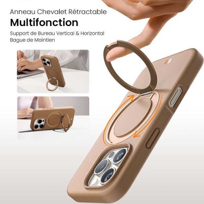 Anneau Magnétique Support MagSafe Avec Bague De Maintien Orange