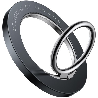 Anneau Magnétique Support MagSafe Avec Bague De Maintien noir