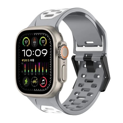Bracelet Sport Bicolore En Silicone Pour Apple Watch Bracelet Sport Bicolore En Silicone Pour Apple Watch