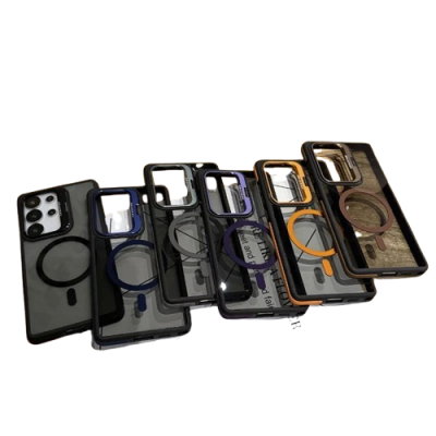 Coque Transparente Magnétique Antichoc Avec Anneau MagSafe Pour Galaxy S24 Ultra Coque Transparente Magnétique Antichoc Avec Anneau MagSafe Pour Galaxy S24 Ultra