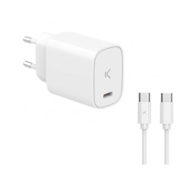 Chargeur Complet 20 W Usb‑C Avec Câble Usb‑C Vers Usb‑C – Charge Rapide Universelle