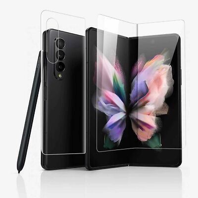Film Protecteur 2‑en‑1 pour Samsung Galaxy Z Fold 3 – Écrans Extérieur & Intérieur