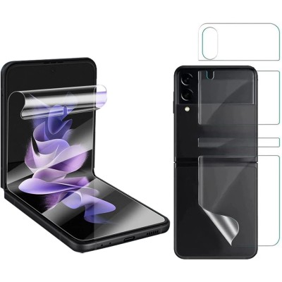 Film Protecteur 2‑en‑1 pour Samsung Galaxy Z Flip 4 – Écrans Extérieur & Intérieur