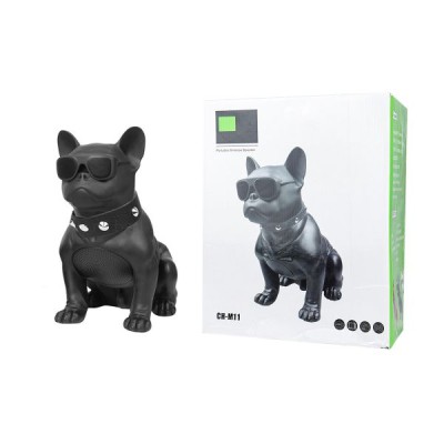 Enceinte Chien Bouledogue Français Sans Fil Bluetooth Portable Carte SD Pendrive FM Radio MP3 Petite Taille