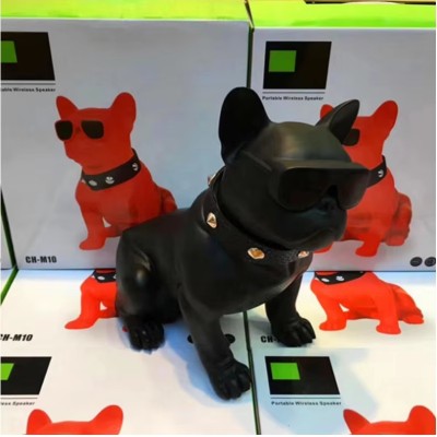 Enceinte Chien Bouledogue Français Sans Fil Bluetooth Portable Carte SD Pendrive FM Radio MP3 Petite Taille