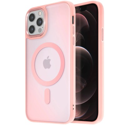 Coque MagSafe Transparente Contour Rose – iPhone 12 Pro Max Coque MagSafe Transparente Contour Rose – iPhone 12 Pro Max