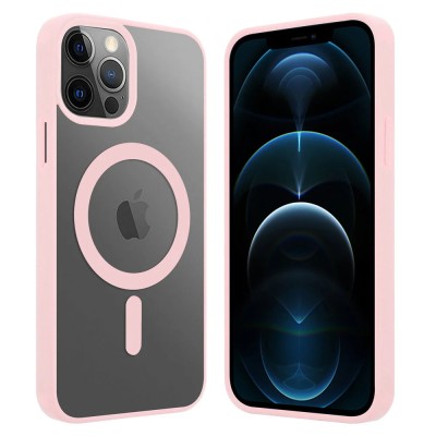 Coque MagSafe Transparente Contour Rose – iPhone 12 Pro
