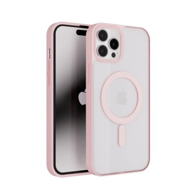 Coque MagSafe Hybride TPU + PC avec Contour Rose pour iPhone 13 Pro