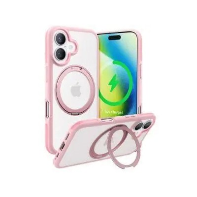 Coque MagSafe Transparente Contour Rose Pour Iphone 16