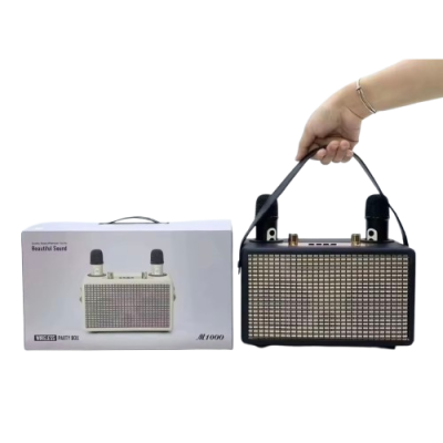 Enceinte Bluetooth Portable Party Box M1000 avec Éclairage LED RGB Et Microphones sans fil