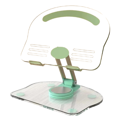 Support Transparent En Acrylique Ajustable 360° Pour Ordinateur Portable Et Tablette