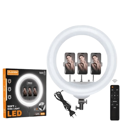 Plocama Live-R45 Led Soft Ring Light Avec Trépied Et Télécommande