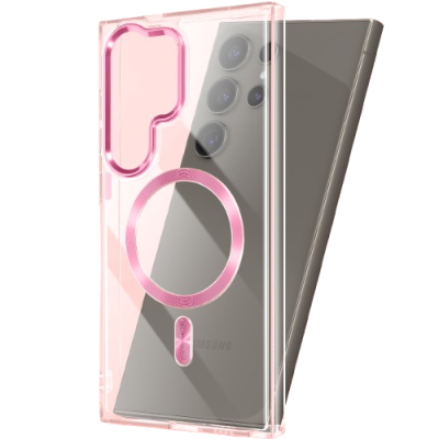 Coque Samsung Galaxy S23 Ultra Bigc Transparente Rose