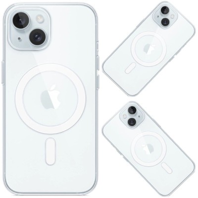 Coque Pour iPhone 15 MagSafe Magnetique Clear Transparent