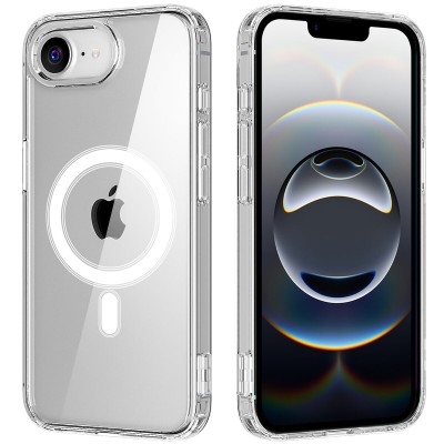 Coque Pour iPhone 16E MagSafe Magnetique Clear Transparent
