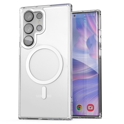 Coque Pour Samsung Galaxy S23 Ultra MagSafe Magnetique Clear Transparent