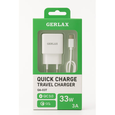 Kit Charge Rapide GERLAX GA-03T 33W avec Câble Kit Charge Rapide GERLAX GA-03T 33W avec Câble