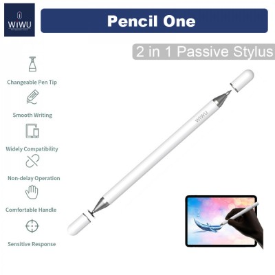 Pencil One 2 In 1 Stylet Passif Avec Couverture Magnétique Blanc WiWU Pencil One 2 In 1 Stylet Passif Avec Couverture Magnétique Blanc WiWU