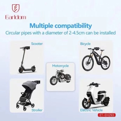 Support de téléphone et porte-bouteille ajustable 2 en 1 pour moto Earldom ET-EH293