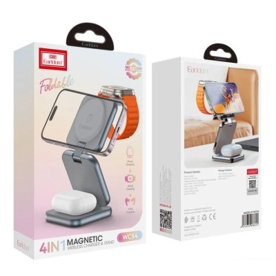 Earldom ET-WC54 Chargeur sans fil 4-en-1 avec support pliable Earldom ET-WC54 Chargeur sans fil 4-en-1 avec support pliable