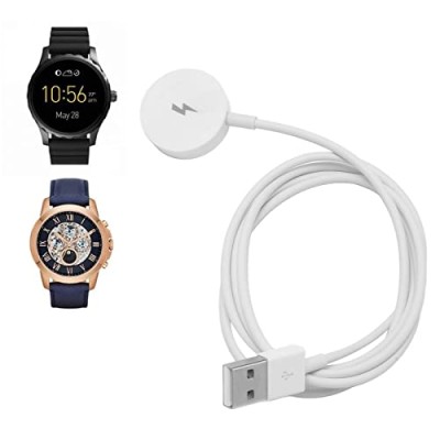 Câble De Charge Magnétique USB-A Blanc Pour Fossil Q Gen 1 (Sport / Explorist / Vice / Charter)