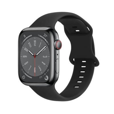 medium et beau) WA27 Flexible Series Stepped Pattern Solid Color Silicone Strap 38/40/41mm