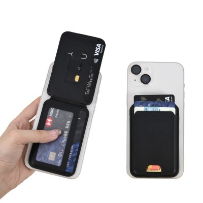 Porte-Cartes Magnétique En Cuir PU Avec Support De Téléphone Réglable – WIWU Mag Wallet