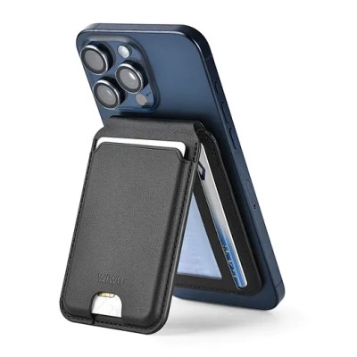 Porte-Cartes Magnétique En Cuir PU Avec Support De Téléphone Réglable – WIWU Mag Wallet