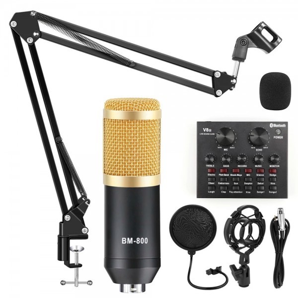 Kit de microphones à condensateur BM-800 Professional Pour Enregistrement De Audio