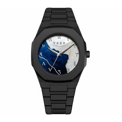 Montre SABR moderne à chiffres arabes avec bracelet en polycarbonate